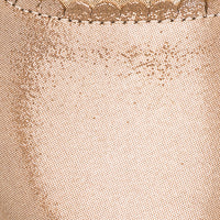 Blush pink textured ballet flat with scalloped edge and smooth finish.