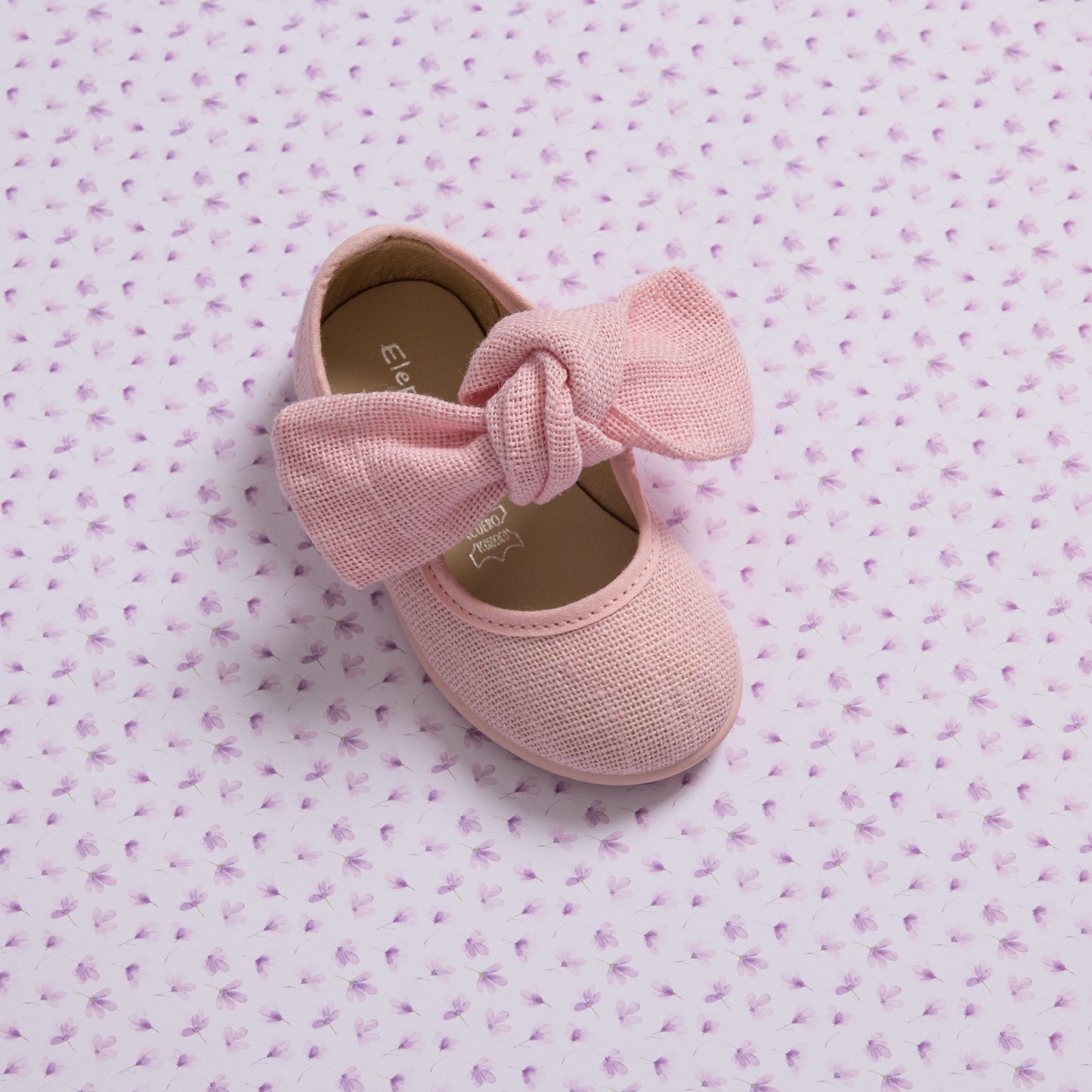 Linen Bow Mary Jane Pink