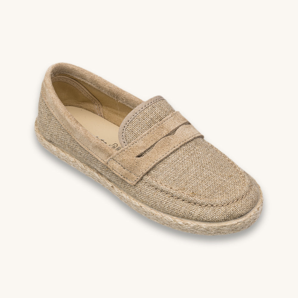 Loafer Espadrille | Beige Linen