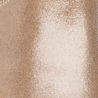 Soft blush pink toddler bootie with shiny leather texture and side zipper closure.