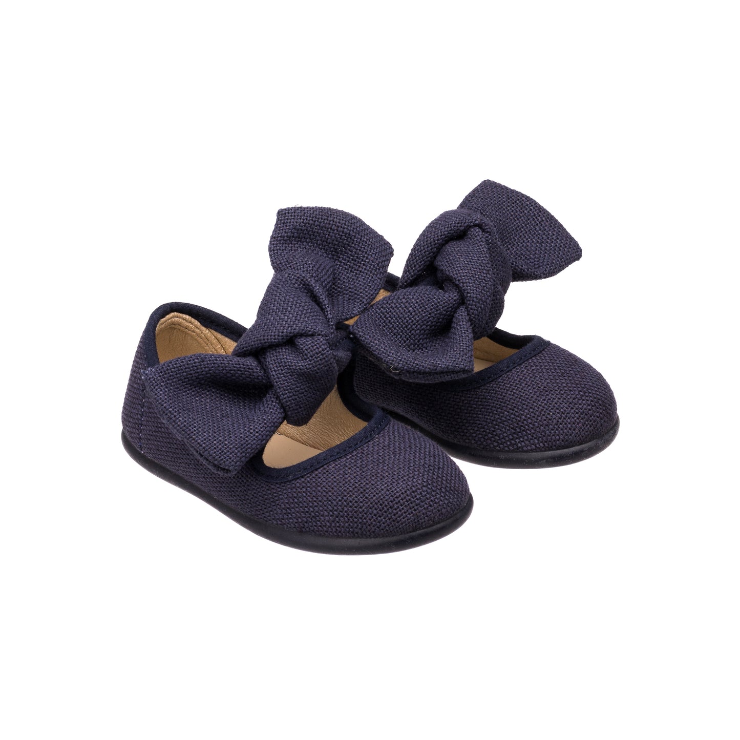 Linen Bow Mary Jane Navy