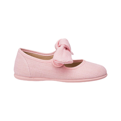 Linen Bow Mary Jane Pink