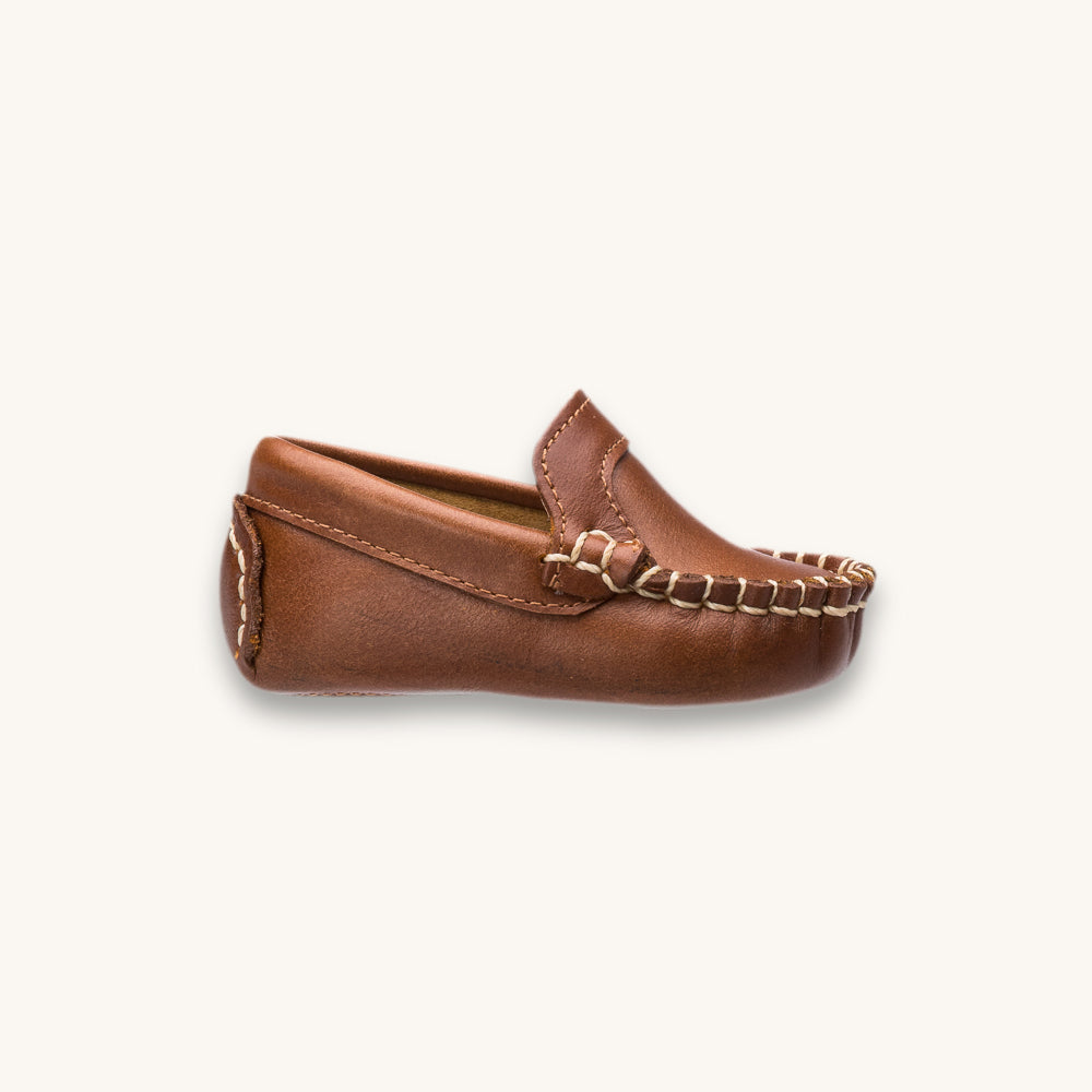 Moccasin Baby | Natural Brown Leather