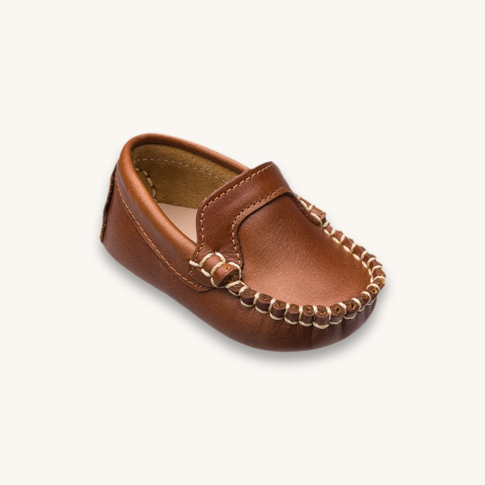 Moccasin Baby | Natural Brown Leather