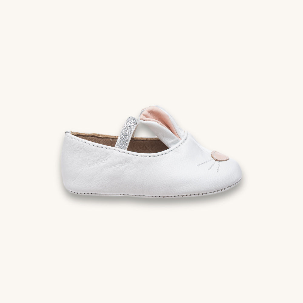 Baby Bunny Slipper | White Leather