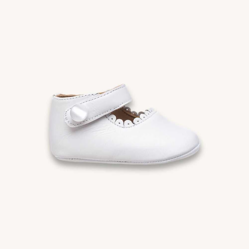 Baby Mary Jane | White Leather