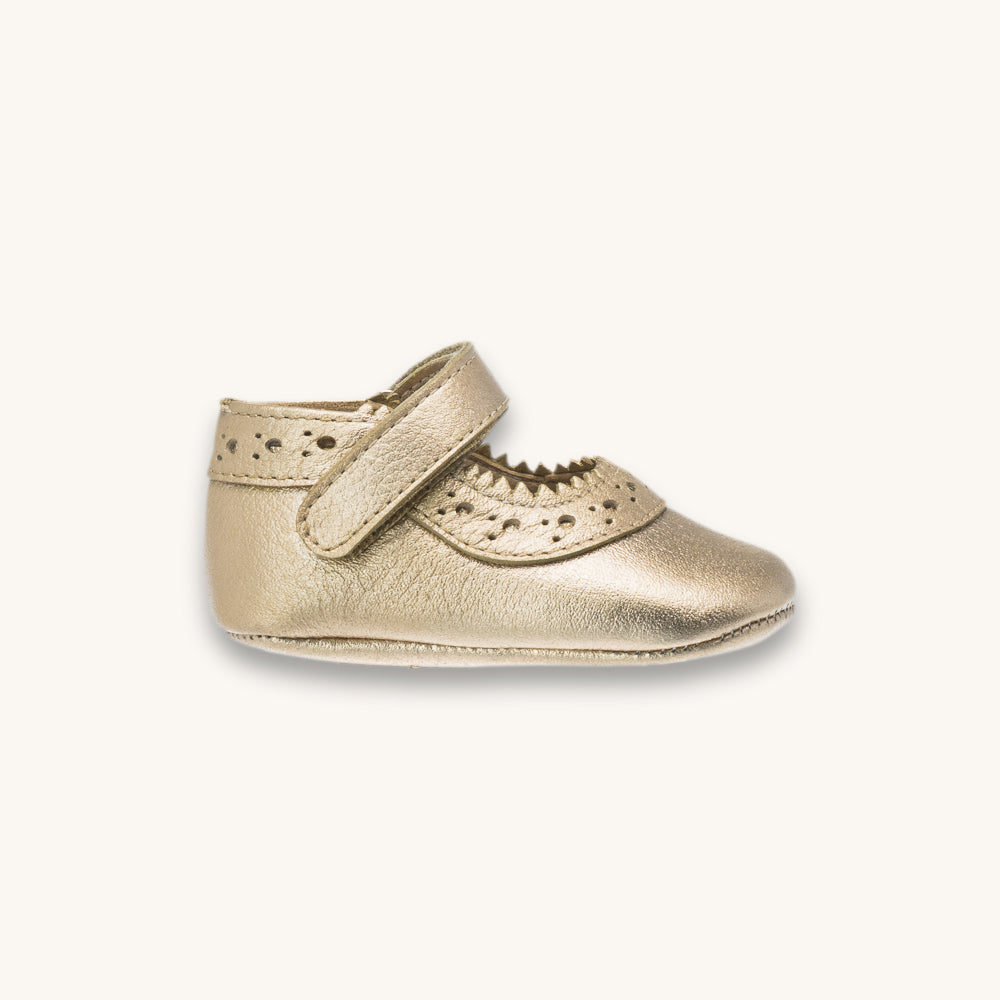 Mellie Baby Mary Jane | Gold Leather