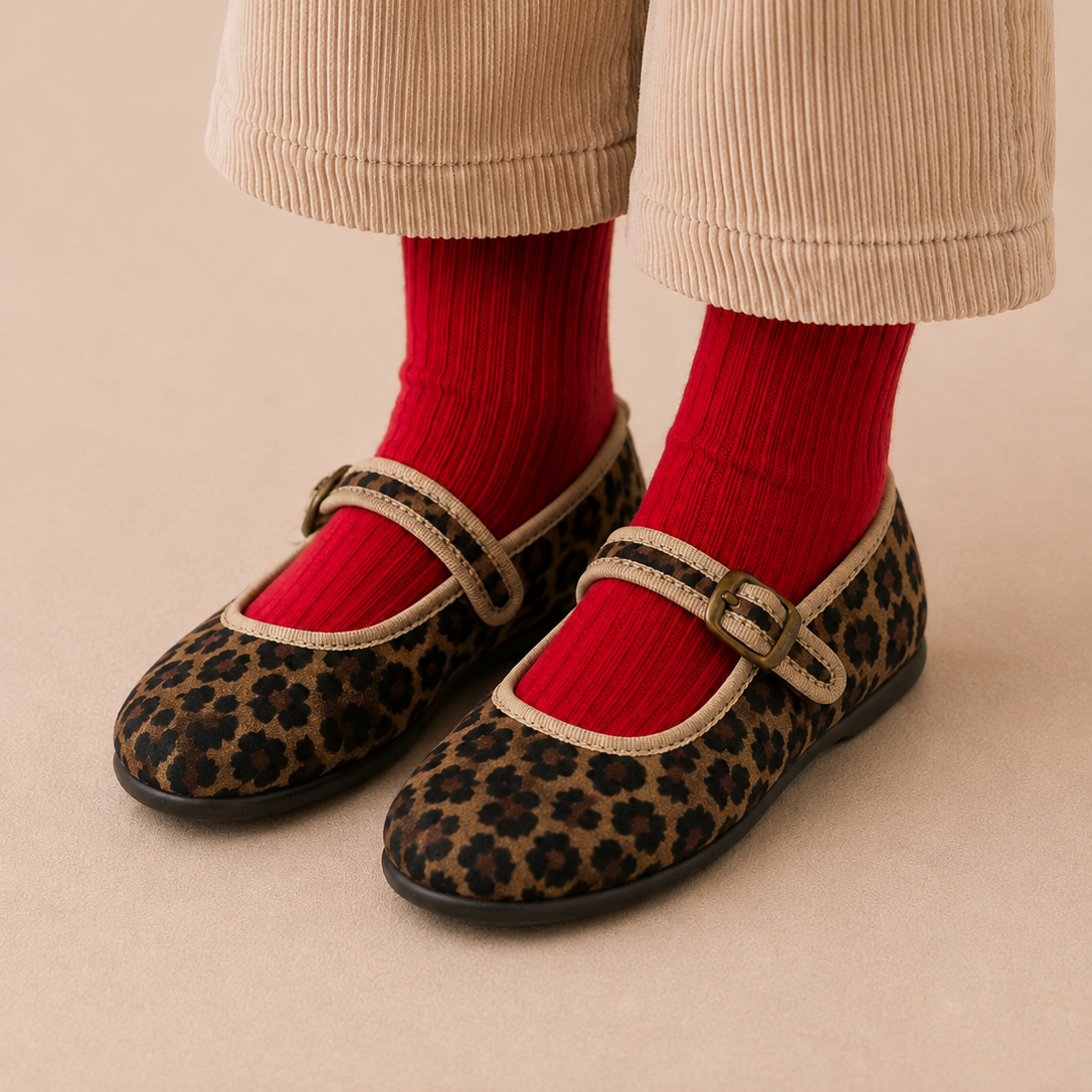 Isa Velvet Mary Jane | Leopard