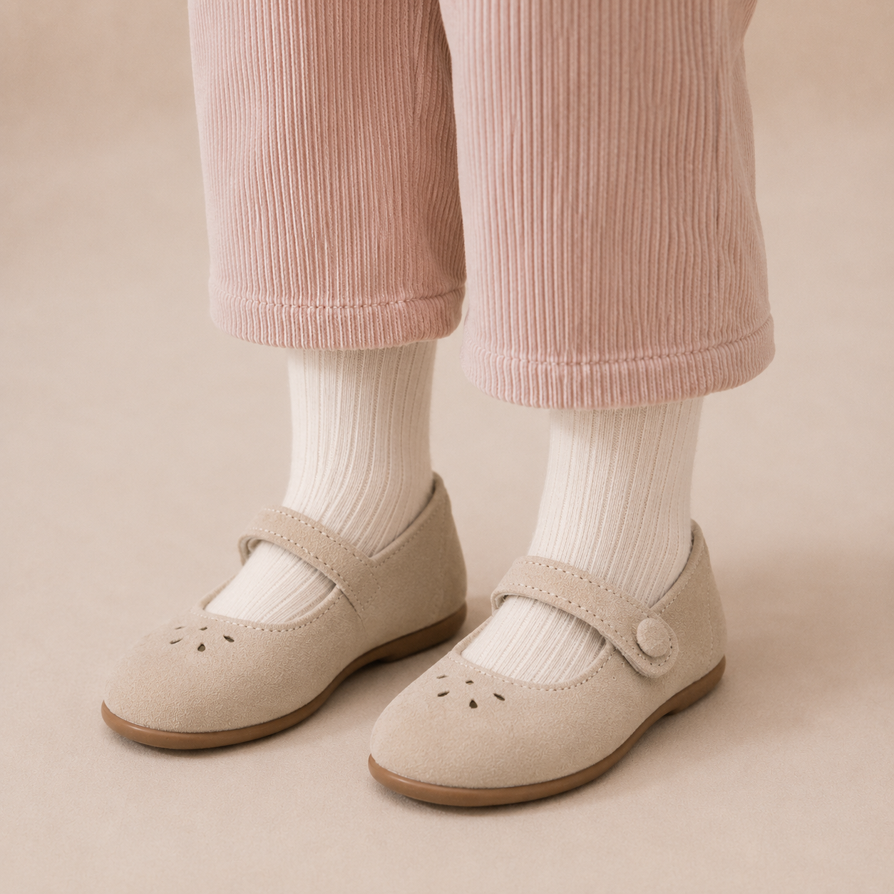 Andi Mary Jane Suede | Beige