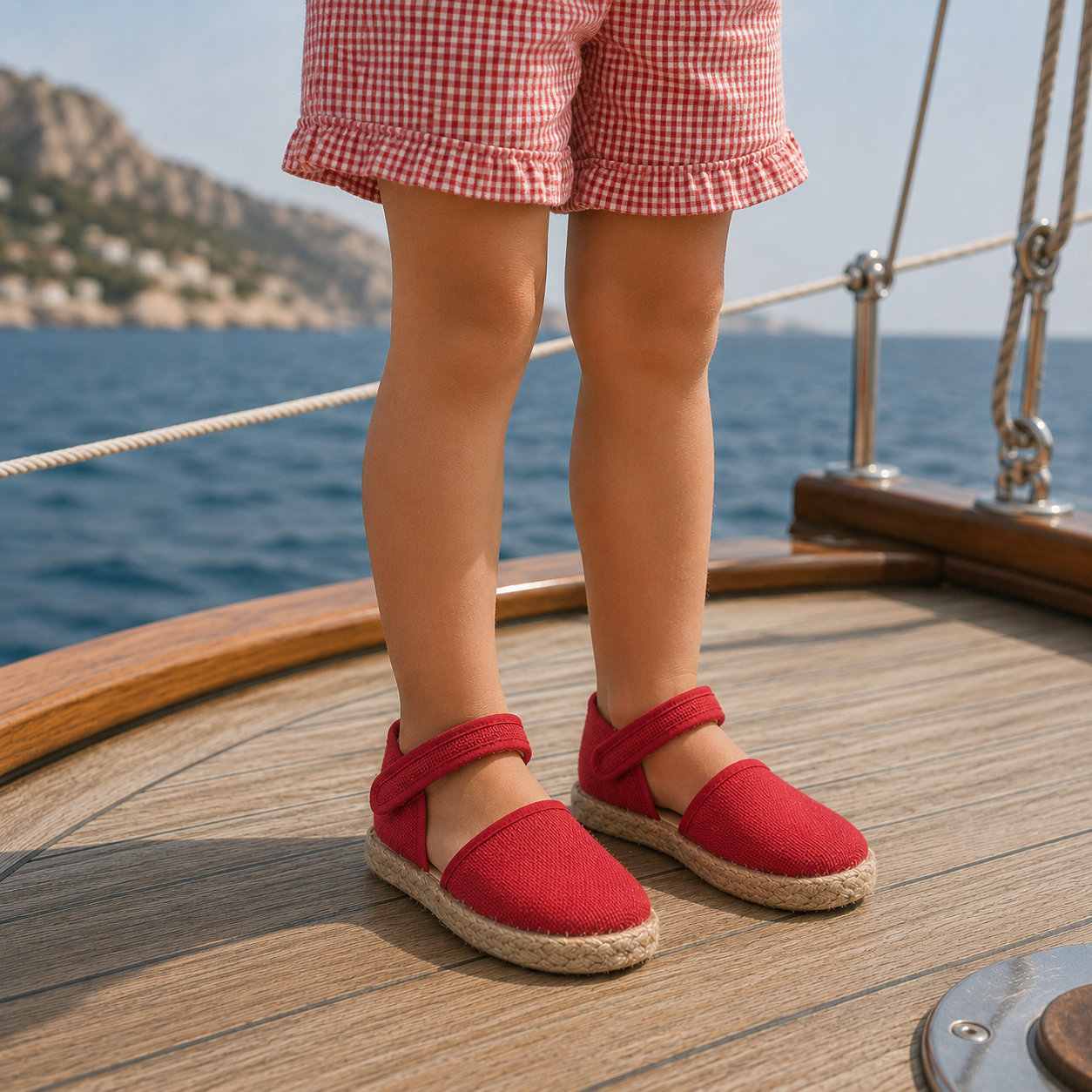 Linen Classic Espadrille | Red