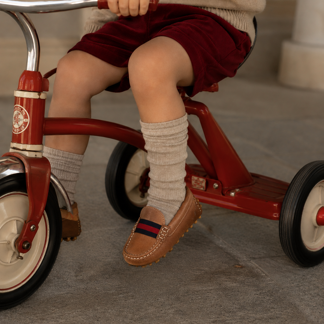 Toddler Club Loafer | Natural Brown Leather