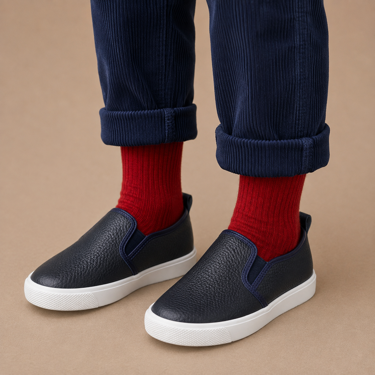 Classic Slip-On Textured | Blue Leather