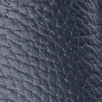 Navy blue pebbled leather texture with subtle grain and stitching details.