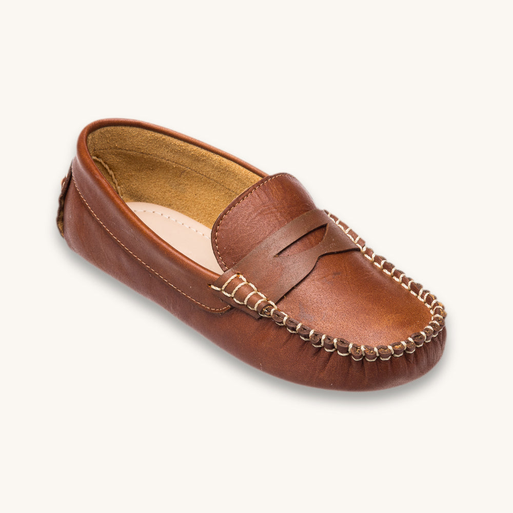 Logan Loafer | Natural Brown Leather