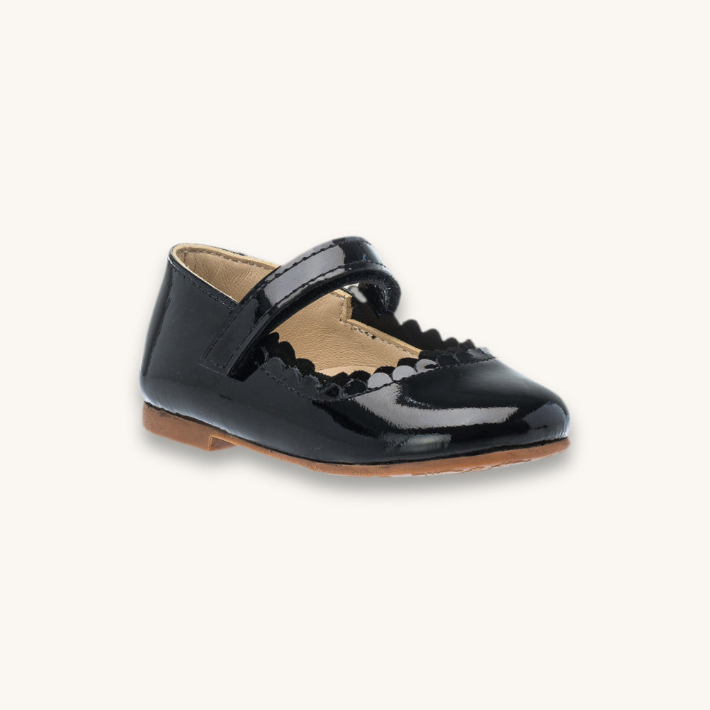 Toddler Aria Ballet Flat | Black Patent Leather