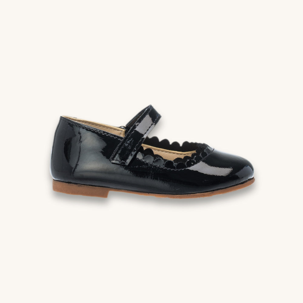 Toddler Aria Ballet Flat | Black Patent Leather