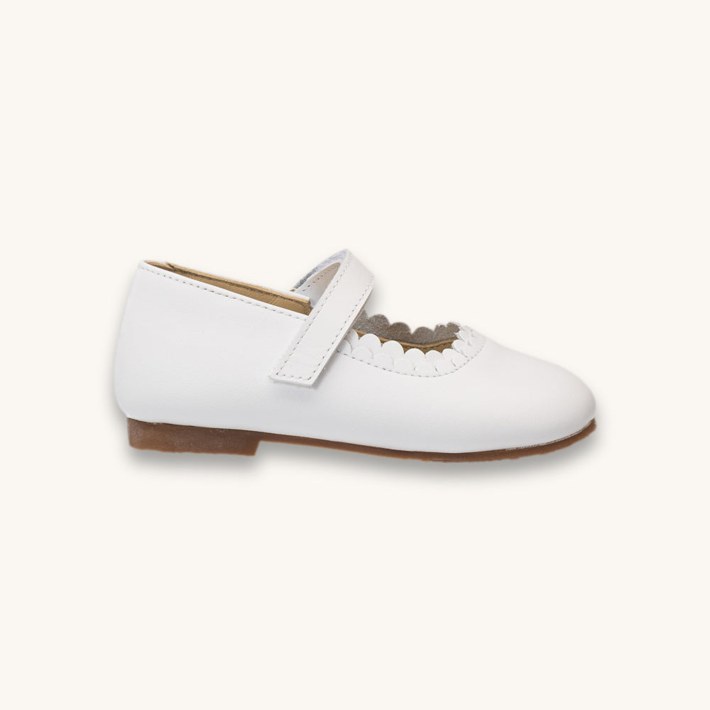 Toddler Aria Ballet Flat | White Leather