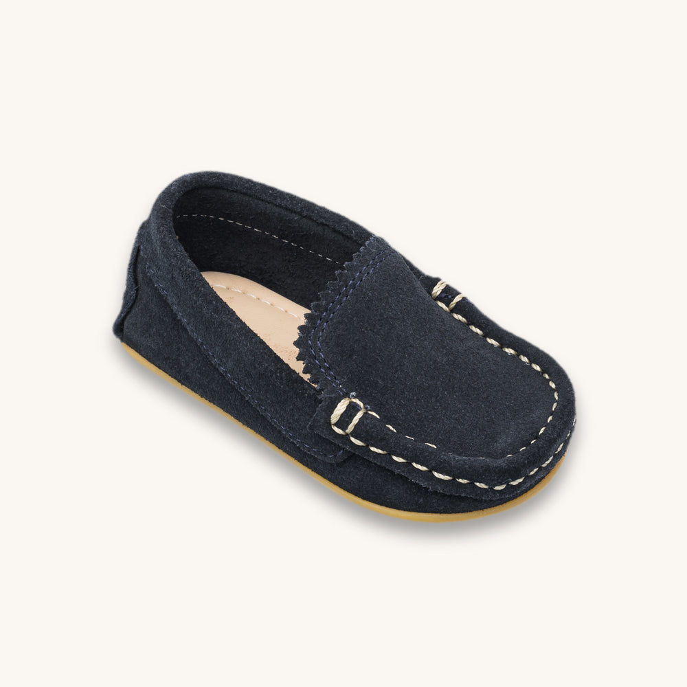 Toddler Antton Driver Moccasin | Blue Suede