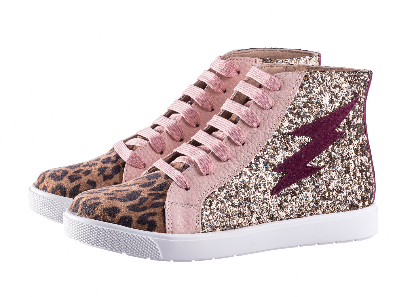 *Exclusive* Rockstar Sneaker, Rose Gold Leopard