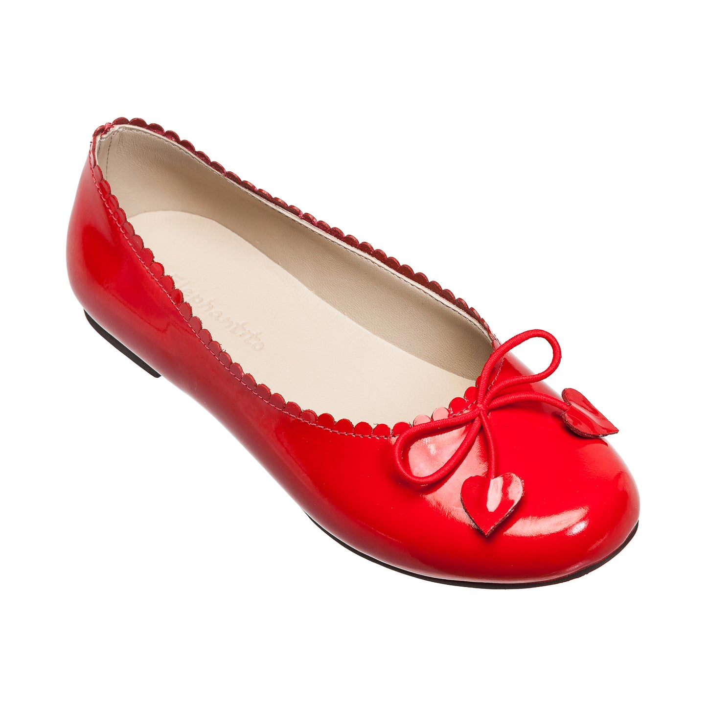 Scalloped Ballerina Patent Red