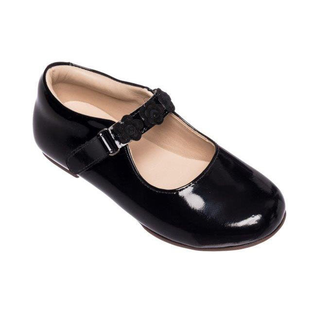 Flower Mary Jane Ptn Black