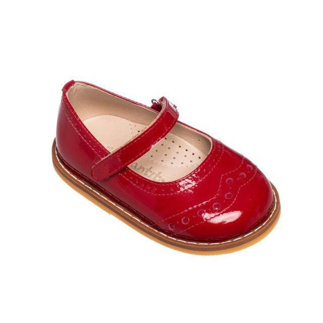 Martina Flats Patent Red
