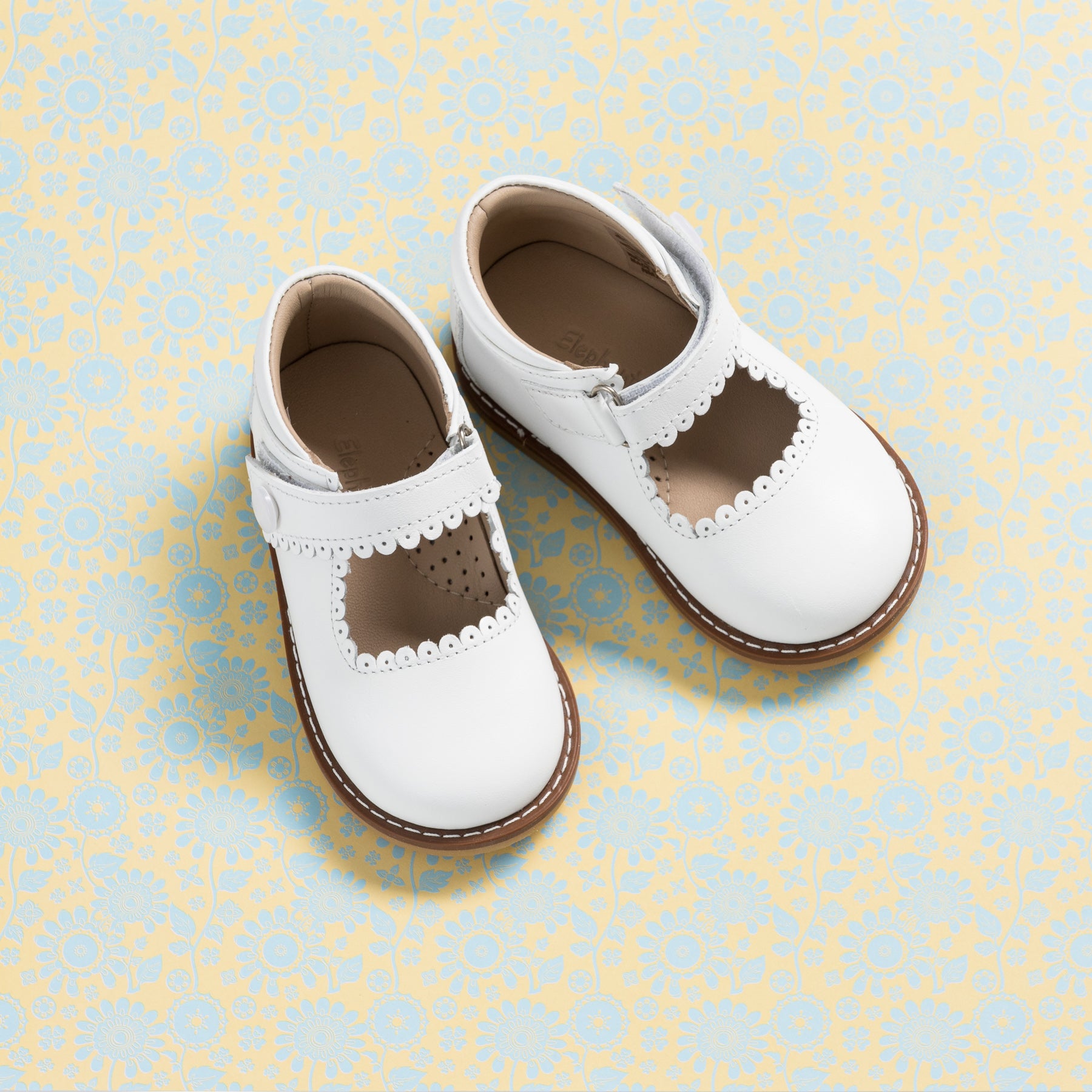 Elephantito Toddler Mary Jane - White, 5 Elephantito Toddler Mary Jane - White, 5