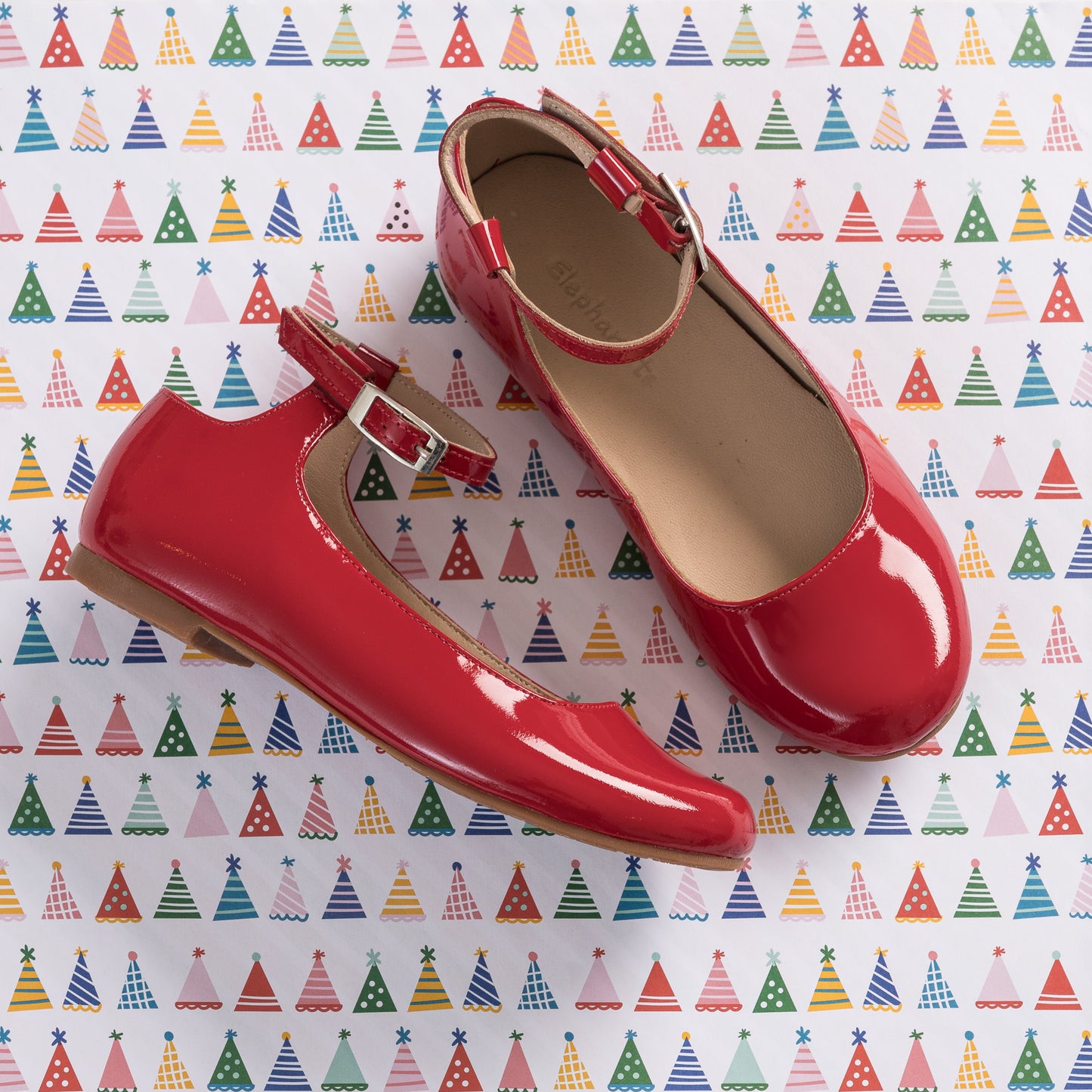 Celina Flats Patent Red
