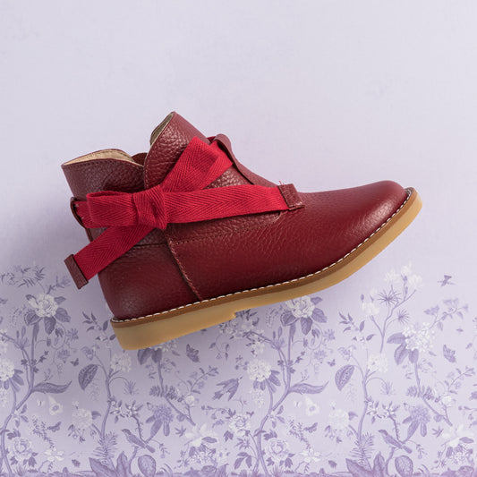Sunny Bootie with Bow Red