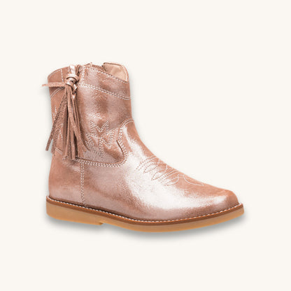 Bottes en daim Hannah, rose métallisé