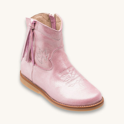 Bottes Hannah en daim rose métallisé