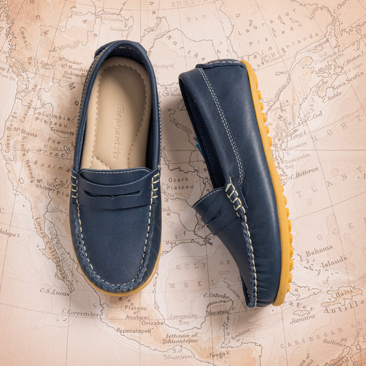 JP Moccasin Blue kids' loafers and moccasins