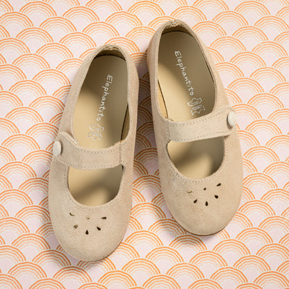 Andi Mary Jane Suede Beige