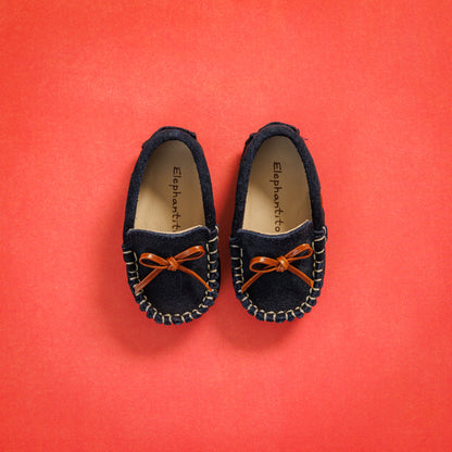 Mocassin de conduite en daim bleu clair