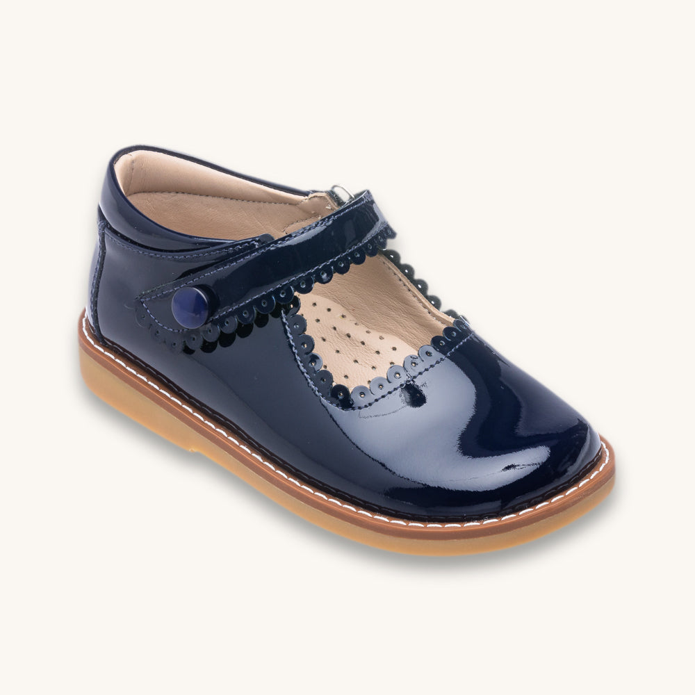 Mary Jane | Navy Blue Patent Leather
