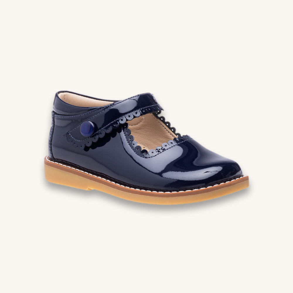 Mary Jane | Navy Blue Patent Leather