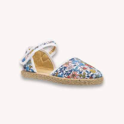 Espadrille classique en lin à motif floral
