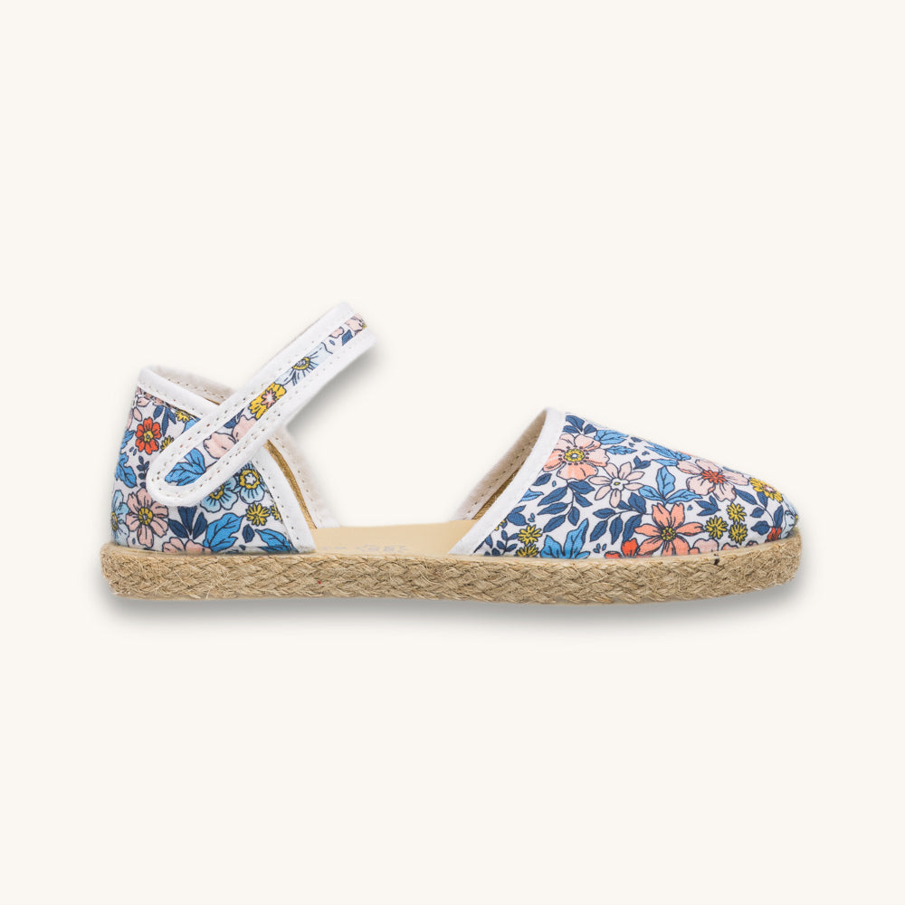 Espadrille classique en lin à motif floral