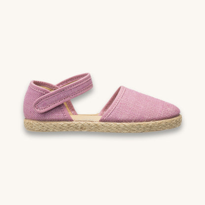 Espadrilles classiques en lin mauve