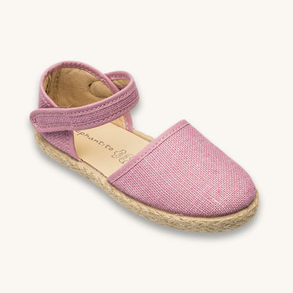 Espadrilles classiques en lin mauve