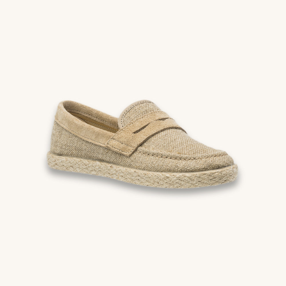 Mocassin espadrille beige