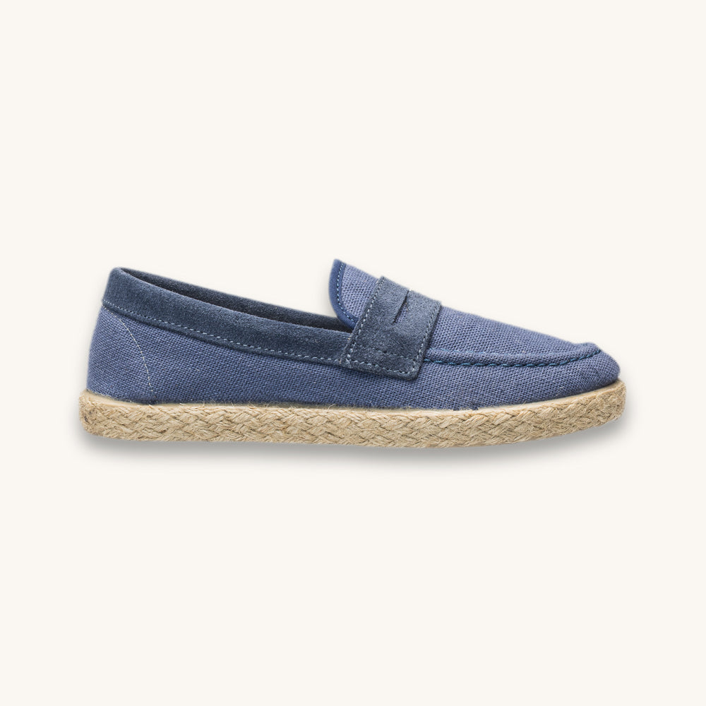 Loafer Espadrille | Indigo Linen