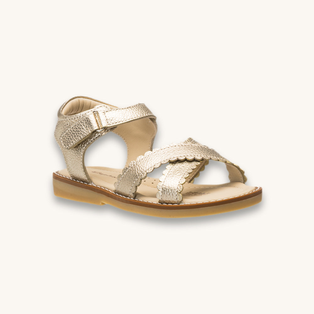 Bloom Sandal | Gold Leather