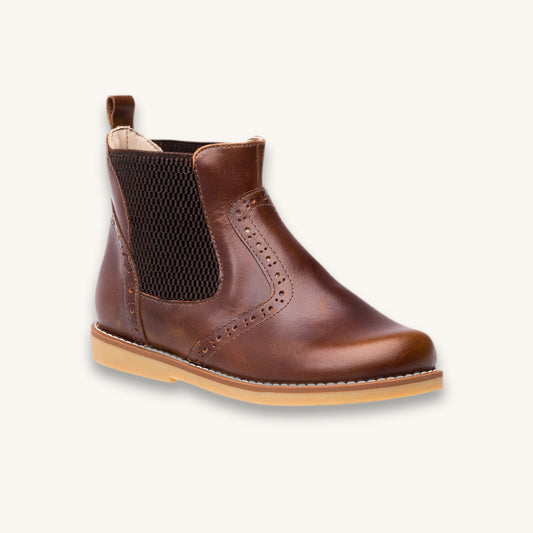 Bottines en cuir marron Apache