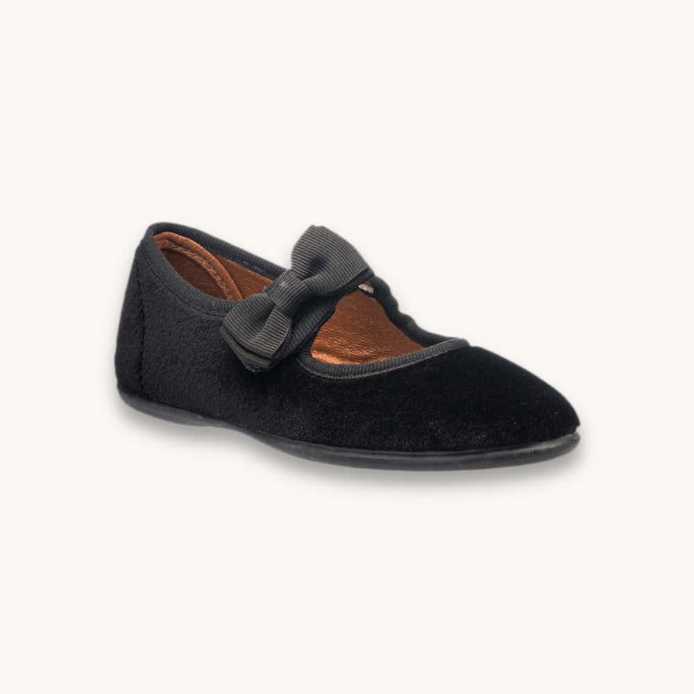 Velvet Bow Mary Jane | Black