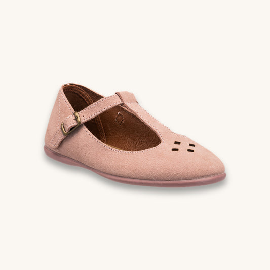 Suede T-Bar Mary Jane | Rose
