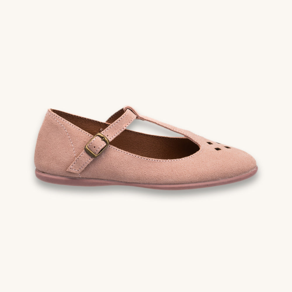 Suede T-Bar Mary Jane | Rose