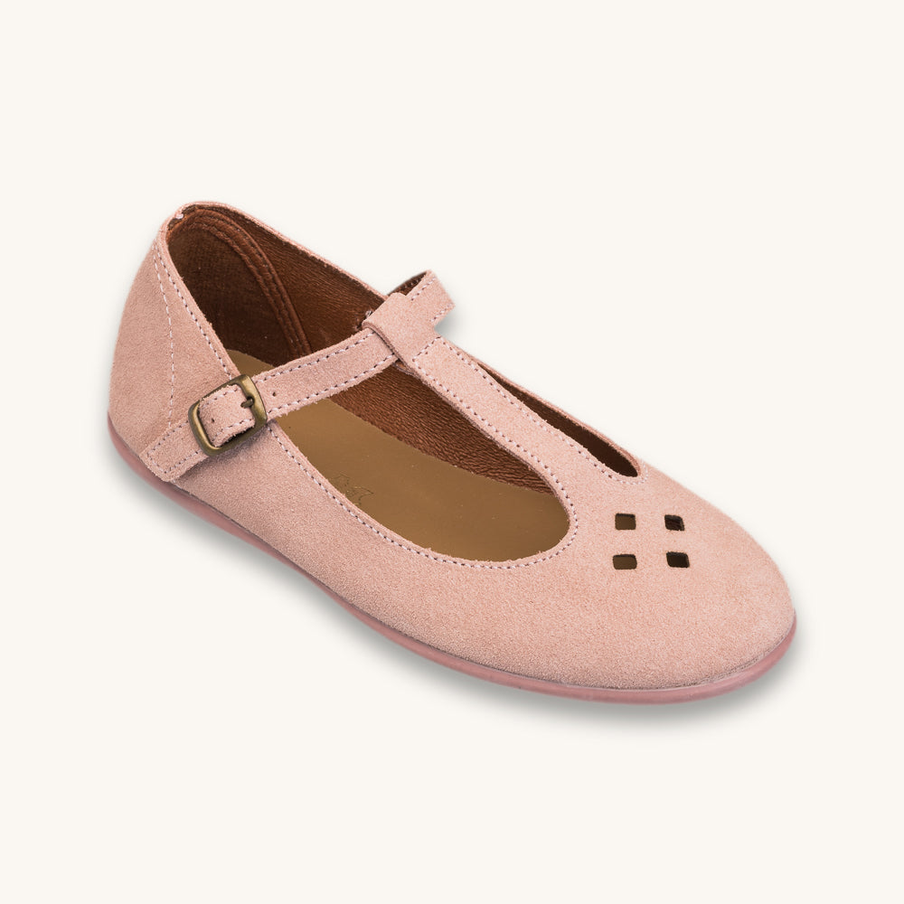 Suede T-Bar Mary Jane | Rose