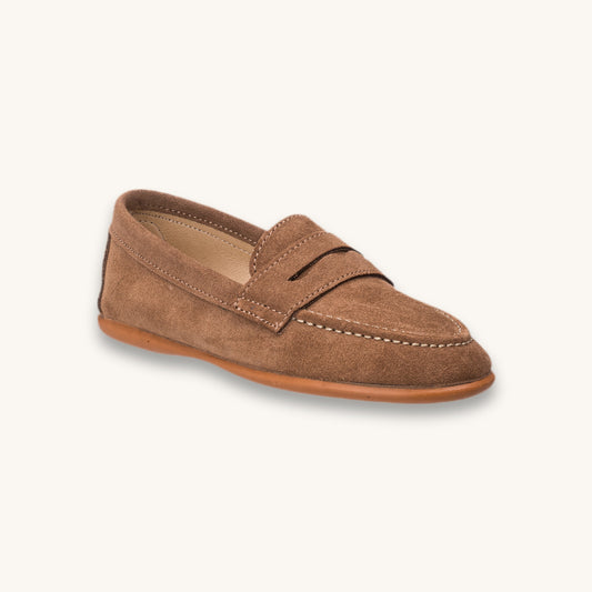 Suede Penny Loafer | Toffee Brown