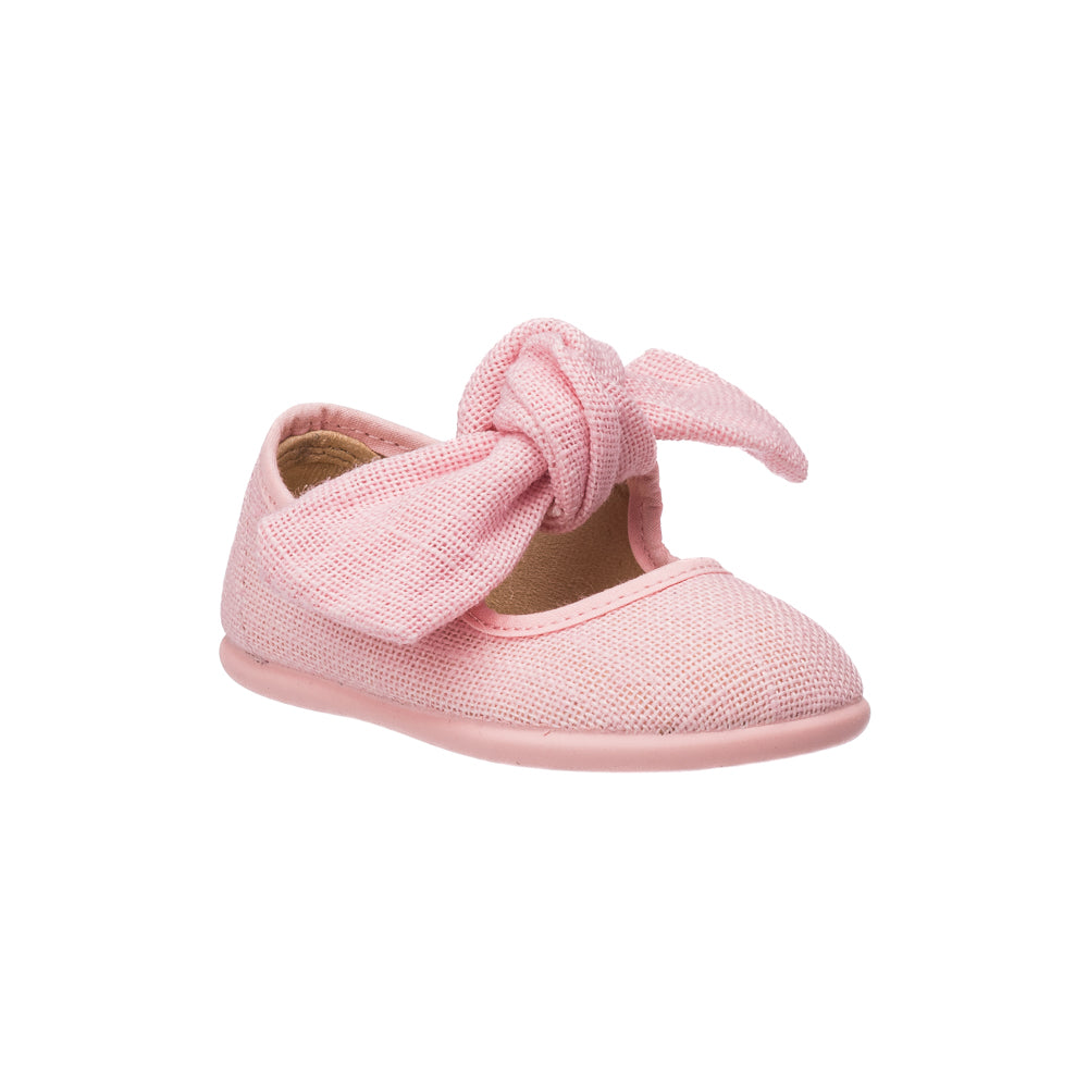 Linen Bow Mary Jane Pink
